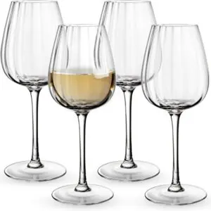 Elegant white wine glass set 4pzs ROSE GARDEN – Luxury Tableware for Inspired Living