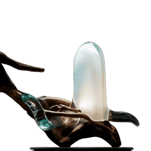 KAISER – Sculptural Fusion of Glass and Driftwood by Peter Wiechenthaler