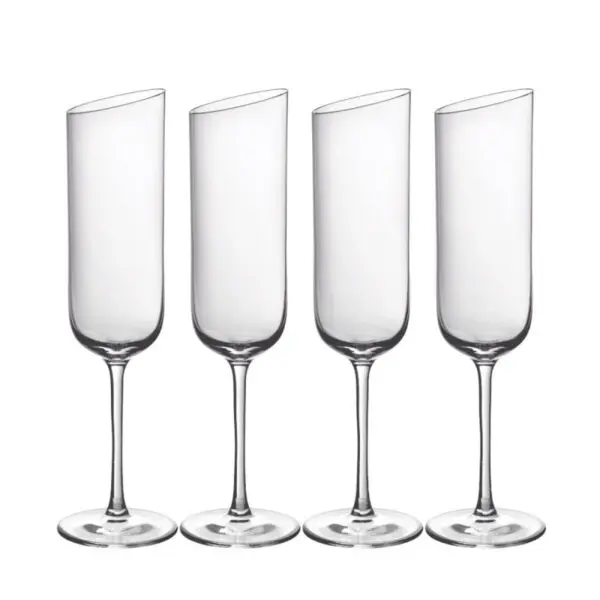 Elegant Cava Glass Set 4pcs. NEW MOON – Luxury Tableware by V&B
