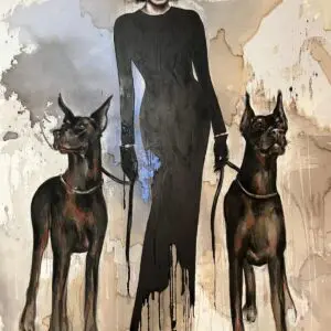 Lady mit Dogge by Helene B. Klaus