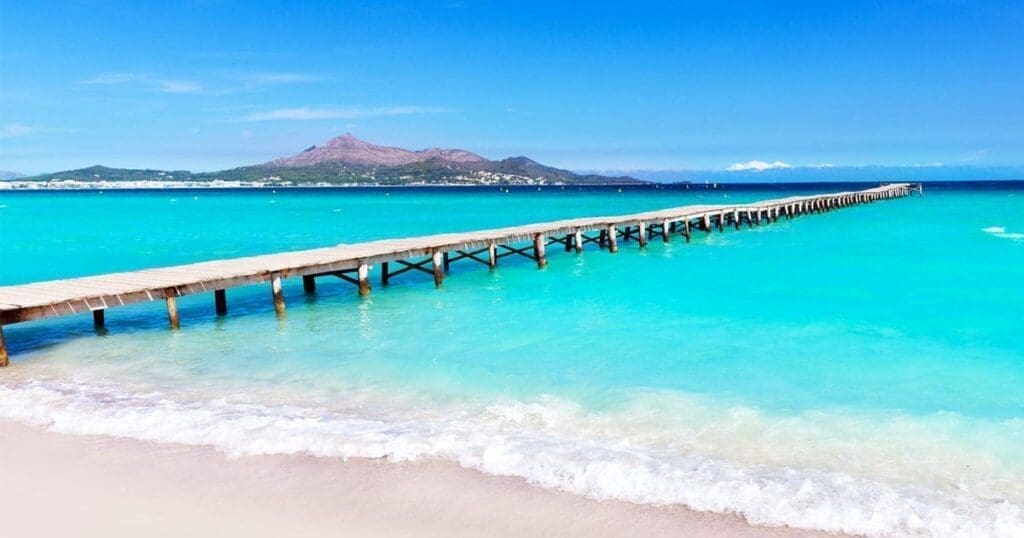 Alcudia Beach in Mallorca.