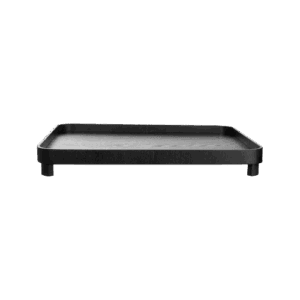 tray with feet, black rectangular