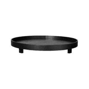 tray with feet, black round