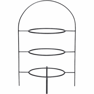Etagere for Plates, negro three tiered