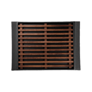 bread cutting board, with black tray
