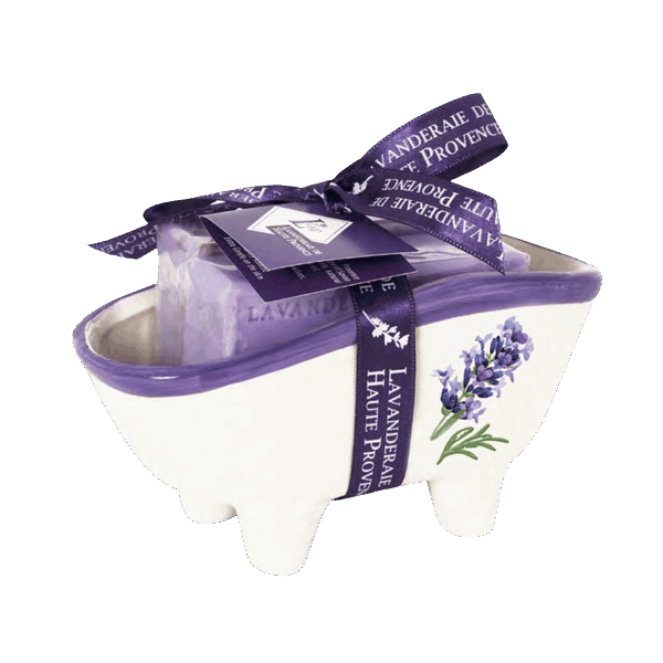 Bathtub with 2 Soaps Lavender & Fleur de Lavender 200 g – Deluxe Provence Gift Set
