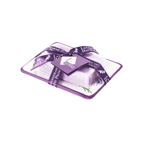 Dish and Soap 100 g Lavender – Authentic Provence Soap and Dish Set