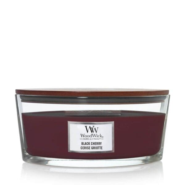 WoodWick Black Cherry Candle – Premium Ellipse (50h)