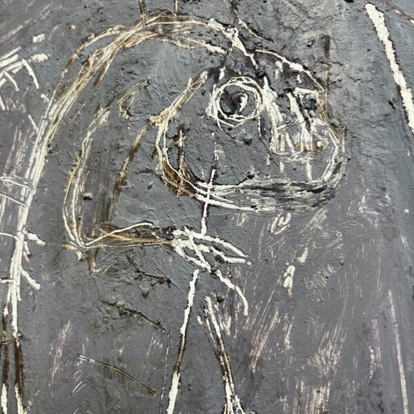 Reinhard Stammer – BEAUTY & THE BEAST II (2013) | Original Mixed Media on Wood | Framed 40×32 cm - Image 3