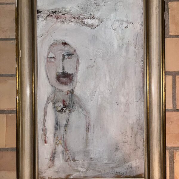 Reinhard Stammer – LONESOME (2014) | Original Mixed Media on Wood | Framed 50×30 cm - Image 2