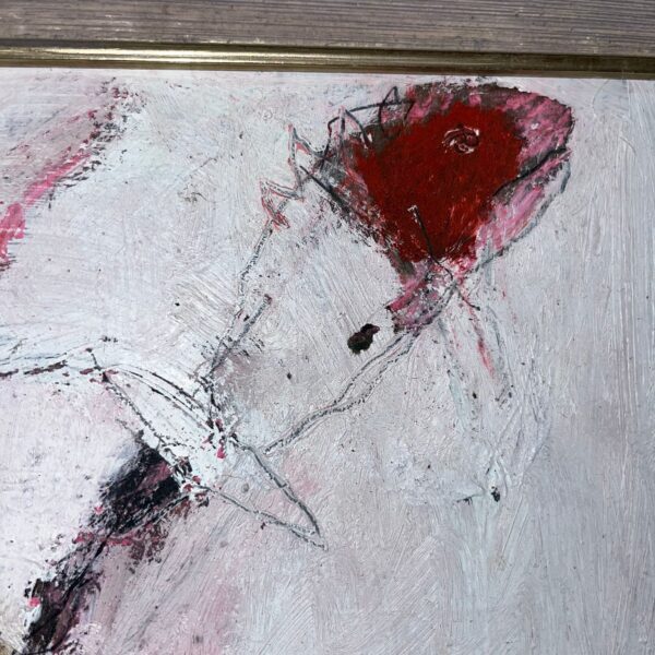 Reinhard Stammer – STRANGE (2014) | Original Mixed Media on Wood | Framed 40×30 cm - Image 4