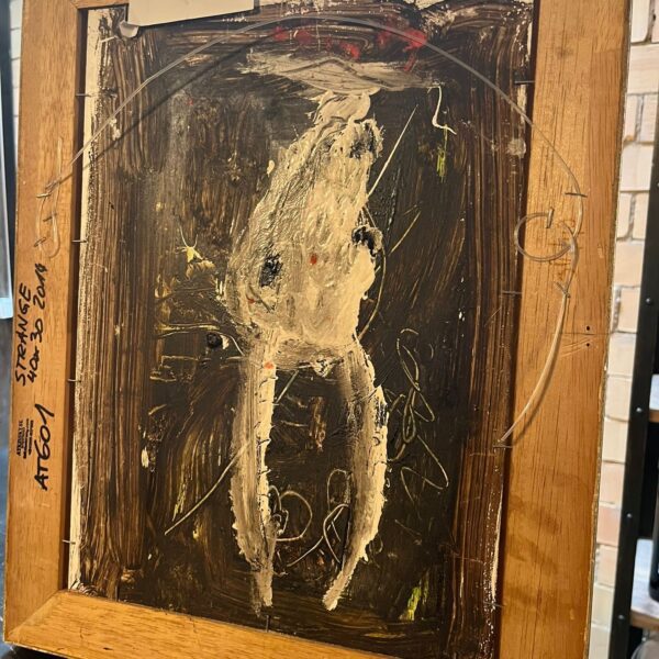 Reinhard Stammer – STRANGE (2014) | Original Mixed Media on Wood | Framed 40×30 cm - Image 5