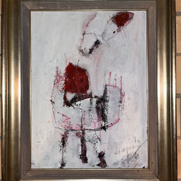 Reinhard Stammer – STRANGE (2014) | Original Mixed Media on Wood | Framed 40×30 cm - Image 7