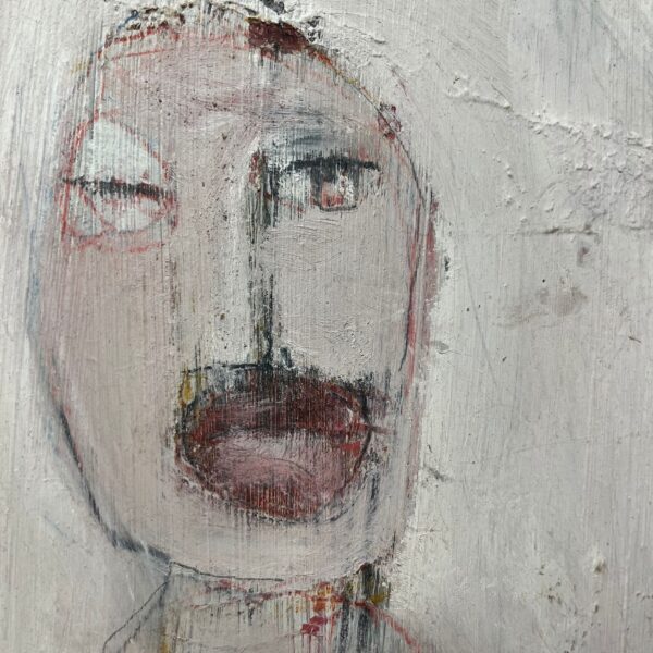 Reinhard Stammer – LONESOME (2014) | Original Mixed Media on Wood | Framed 50×30 cm - Image 6