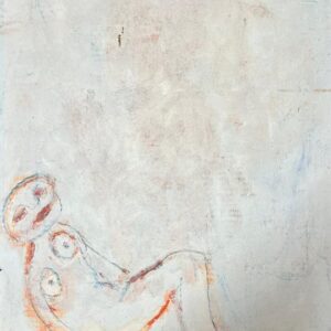 Reinhard Stammer – EXHAUSTED (2015) | Original Mixed Media on Wood | Framed 56×40 cm