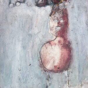Reinhard Stammer – LOST GLASSES (2015) | Original Mixed Media on Wood | Framed 38×31 cm