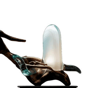 KAISER – Sculptural Fusion of Glass and Driftwood by Peter Wiechenthaler