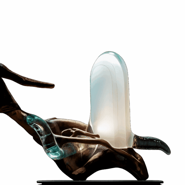 KAISER – Sculptural Fusion of Glass and Driftwood by Peter Wiechenthaler