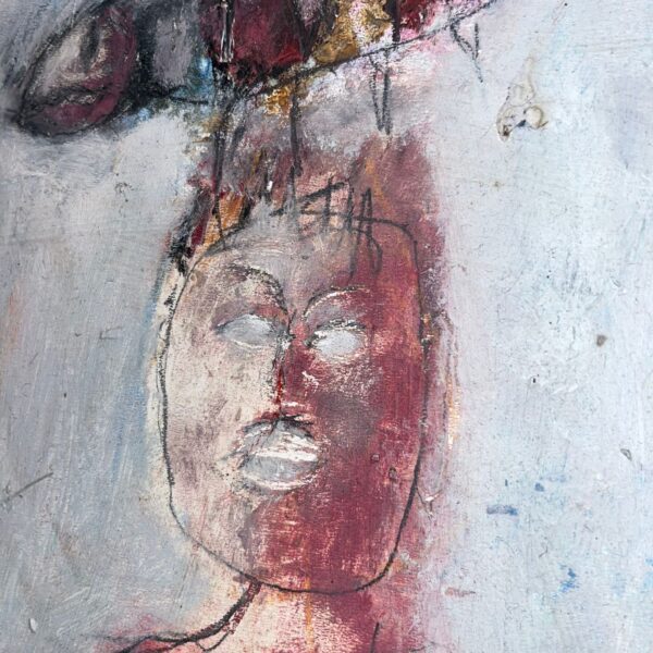 Reinhard Stammer – LOST GLASSES (2015) | Original Mixed Media on Wood | Framed 38×31 cm - Image 4
