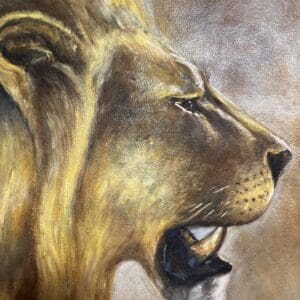 Painting, Leon, Oil on Canvas, framed